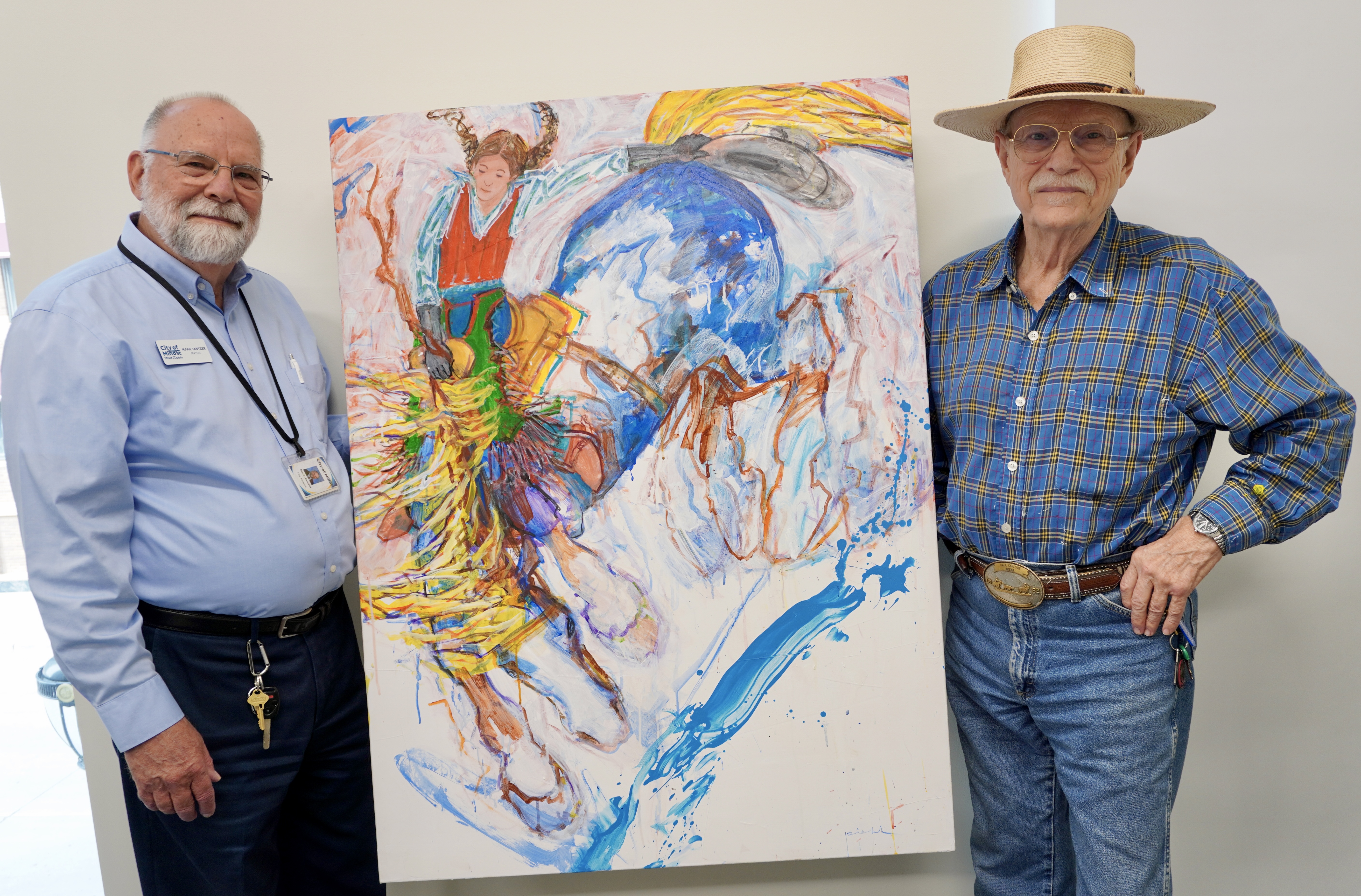 Artist loans painting to city hall